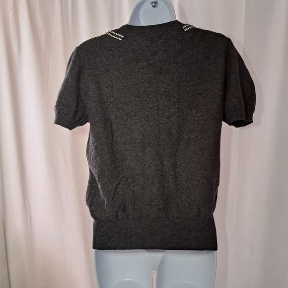 TARA JARMON Paris SOFT sweater TOP Sz M CASHMERE & WOOL OFFICE CASUAL FORMAL - Picture 4 of 10